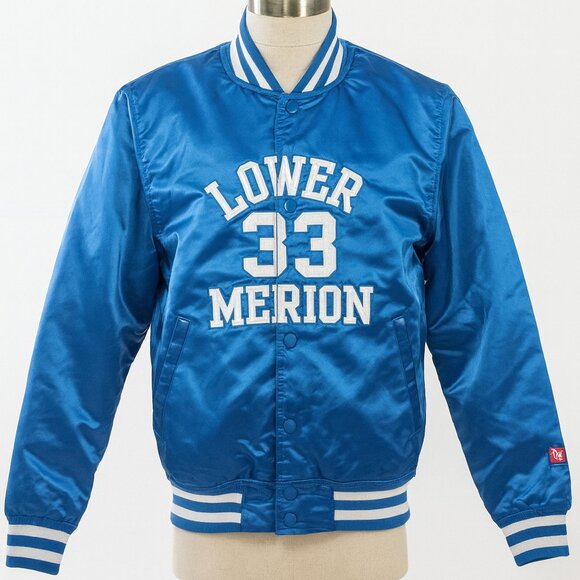 Kobe Bryant 33 Jacket Men's Size 5XL Blue Lower Merion High School Satin Bomber - Picture 1 of 3